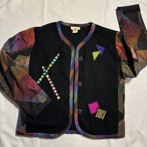 Vintage Lynn Murray Jacket Women’s Retro Artsy Tapestry Wool blend size 6